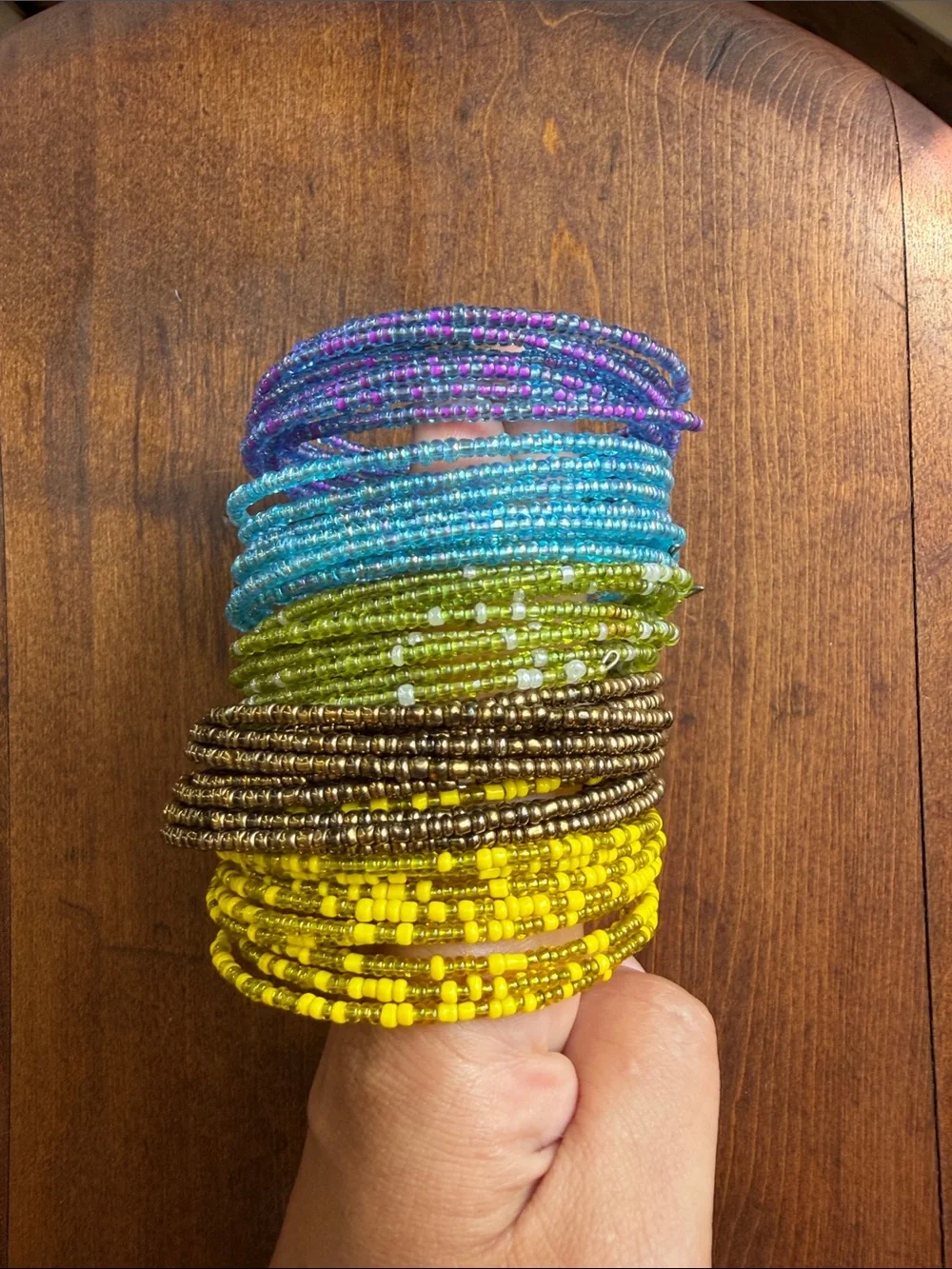 Vintage set of 5 beaded bracelets
